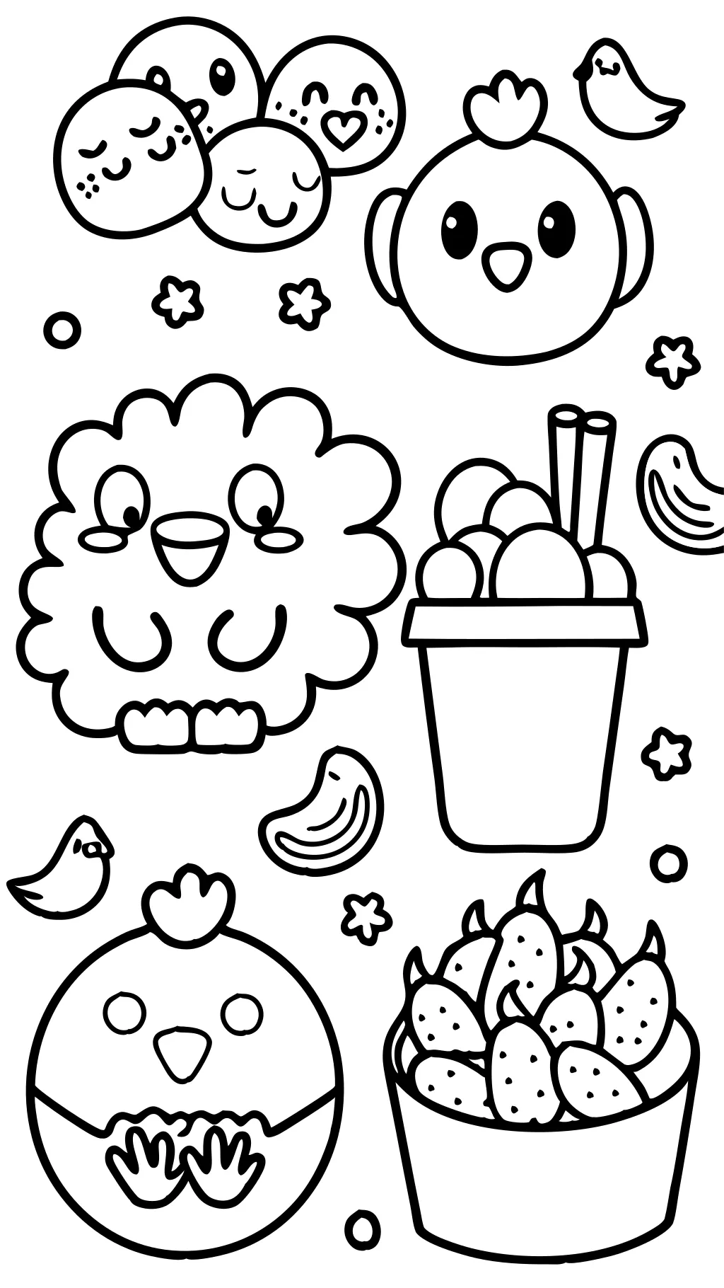 chicken nuggets coloring pages